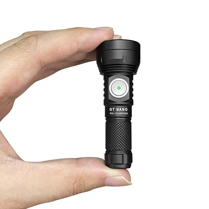 Lumintop GT Nano thumb-sized torch, perfect EDC light for harsh environments.