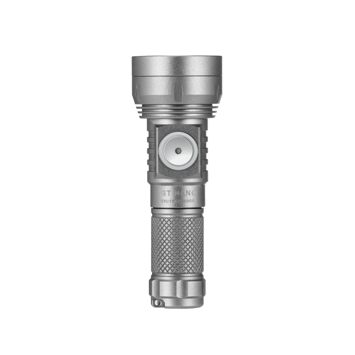 Lumintop GT Nano 3.0 thumb-sized sandblasted titanium torch