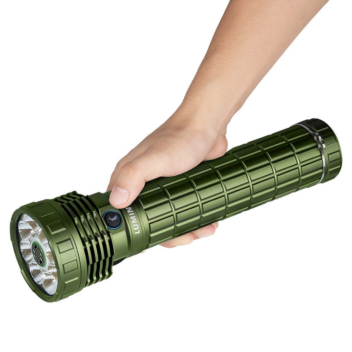 Lumintop Mach 3.0 high power search light in hand
