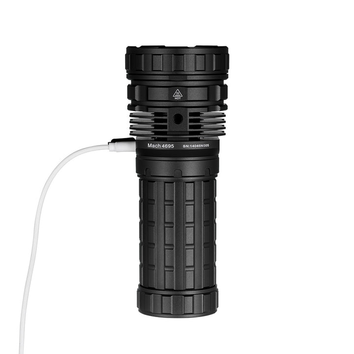 Lumintop Mach 4.0 Fan-Cooling search light allows USB-C direct charging